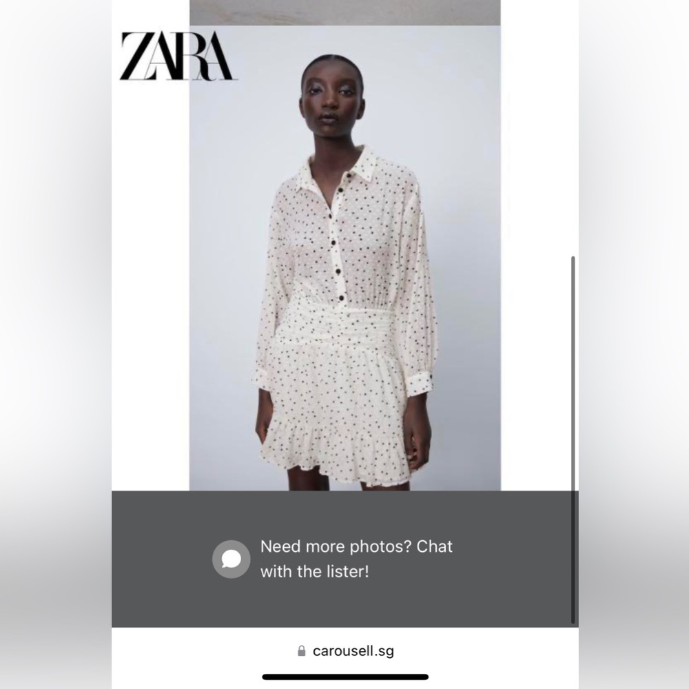 Zara mini polka dot dress